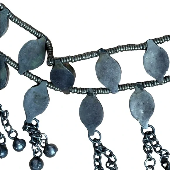 2 Rows Blue Lapis and Silver Dangle Jingle Exotic Women  display picture 3